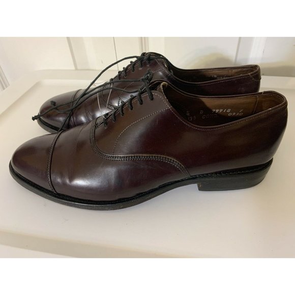 Allen Edmonds "PARK AVENUE" Men's Sz 8D Cap Oxfords USA Burgundy - Picture 3 of 9